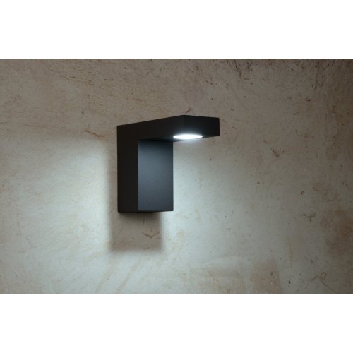 LUCIDE TEXAS Wall Light IP44 H11 L15 LED 3x1W Black, venkovní svítidlo - obrázek