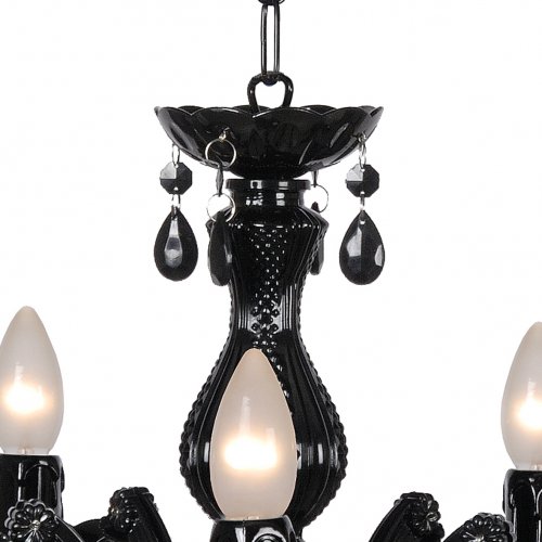 LUCIDE ARABESQUE Chandelier 5xE14/40W Black, závěsné svítidlo, lustr - obrázek