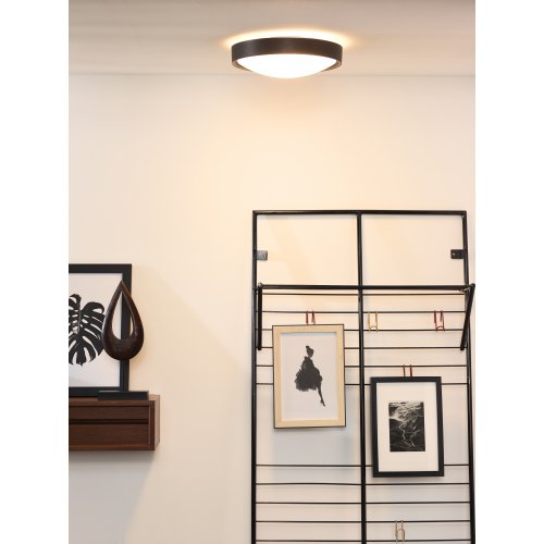 LUCIDE LEX Ceiling Light 2xE27 D36cm Black, stropní nebo nástěnné svítidlo - obrázek