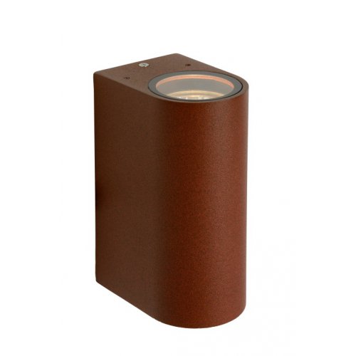 LUCIDE BOOGY Wall Light 2xGU10 IP44 L7 H15cm Brown, venkovní svítidlo - obrázek