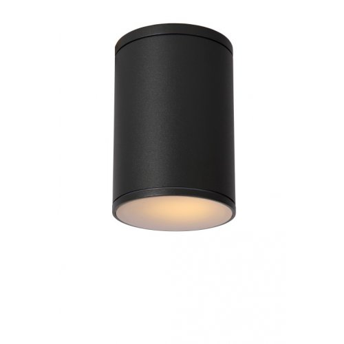 LUCIDE TUBIX Ceiling Light IP54 H15 D10cm Black, venkovní svítidlo - obrázek