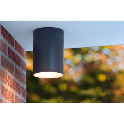 LUCIDE TUBIX Ceiling Light IP54 H15 D10cm Black, venkovní svítidlo - obrázek