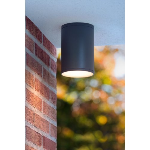 LUCIDE TUBIX Ceiling Light IP54 H15 D10cm Black, venkovní svítidlo - obrázek