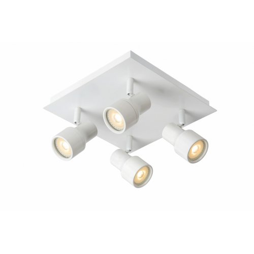 LUCIDE SIRENE-LED Spot 2xGU10/5W D10, IP44, Square, White, bodové svítidlo, bodovka - obrázek