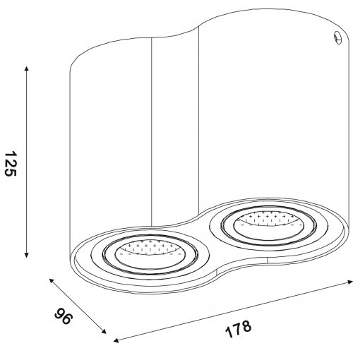 LUCIDE TUBE Spot 2xGU10 Round, White, bodové svítidlo, bodovka - obrázek