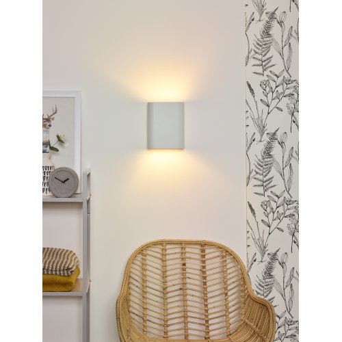 LUCIDE OVALIS Wall Light 2xE14/9W White, nástěnné svítidlo - obrázek