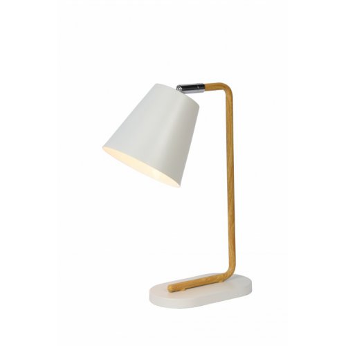 LUCIDE CONA Table Lamp E14 L19 W10 H36cm White, stolní lampa - obrázek