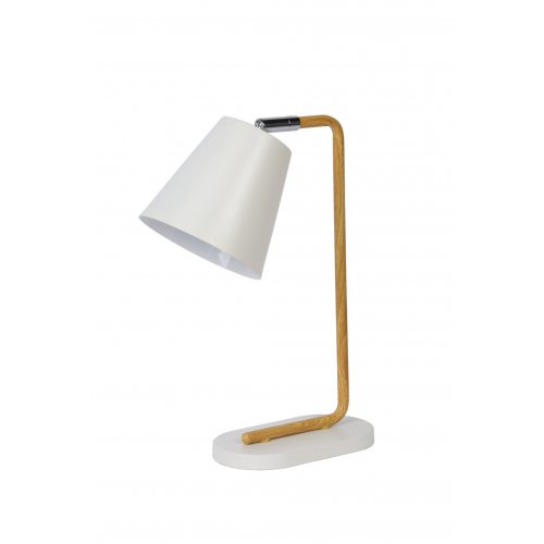 LUCIDE CONA Table Lamp E14 L19 W10 H36cm White, stolní lampa - obrázek