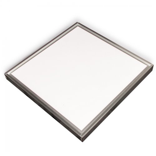 Stříbrný kovový rám FULGUR BATTMAN AD03 na přisazenou montáž svítidla ADRIANA LED panel 60x60cm - AD03 SILVER kovový rám pro LED panel 60cm_s LED panelem ADRIANA komplet.jpg