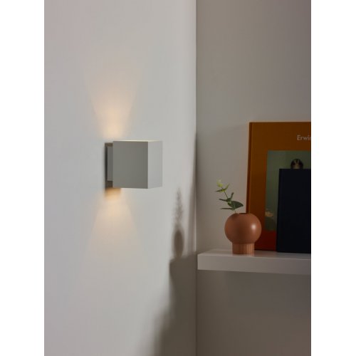 LUCIDE XERA Wall light Square 1x9-G9 H10 W10 L8 White, nástěnné svítidlo - obrázek