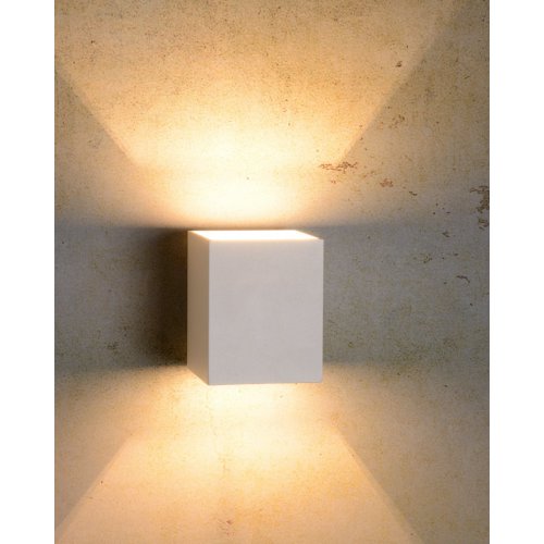 LUCIDE XERA Wall light Square 1x9-G9 H10 W10 L8 White, nástěnné svítidlo - obrázek