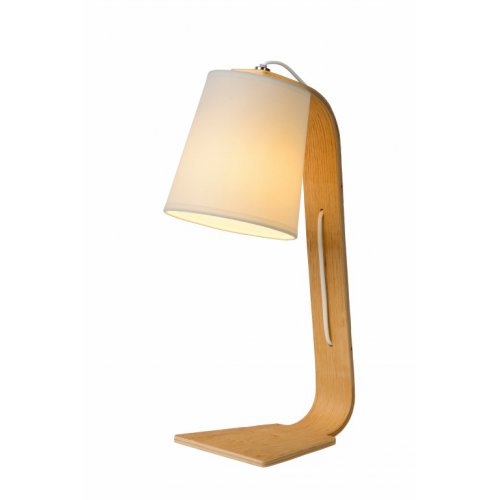 LUCIDE NORDIC Table Lamp E14 W20 H43cm Light Wood, stolní lampa - obrázek