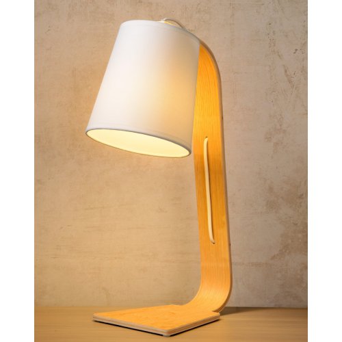 LUCIDE NORDIC Table Lamp E14 W20 H43cm Light Wood, stolní lampa - obrázek