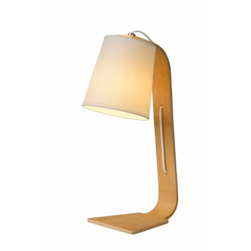 LUCIDE NORDIC Table Lamp E14 W20 H43cm Light Wood, stolní lampa