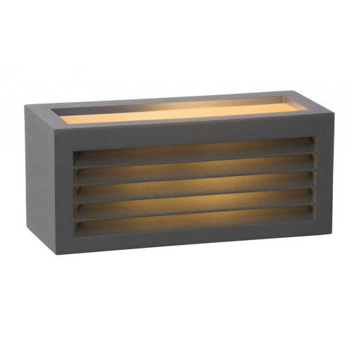 LUCIDE DIMO Wall Light IP54 E27 10,8x11x25cm Black, venkovní svítidlo - obrázek