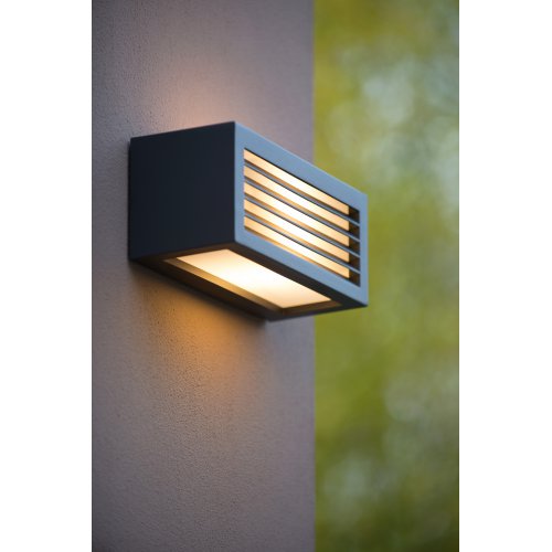 LUCIDE DIMO Wall Light IP54 E27 10,8x11x25cm Black, venkovní svítidlo - obrázek