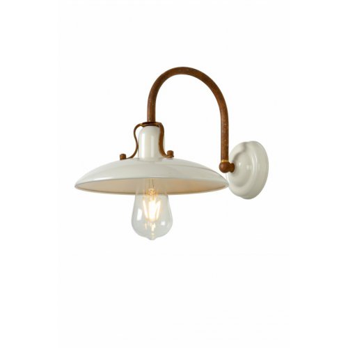 LUCIDE ROMER Wall Light E27 D24cm Cream, nástěnné svítidlo - obrázek