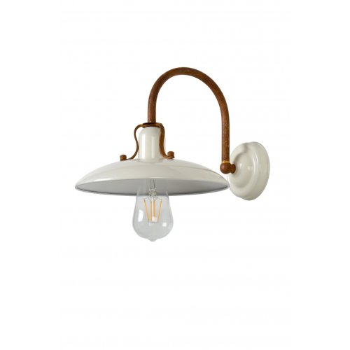 LUCIDE ROMER Wall Light E27 D24cm Cream, nástěnné svítidlo - obrázek