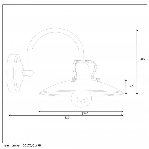 LUCIDE ROMER Wall Light E27 D24cm Cream, nástěnné svítidlo - obrázek