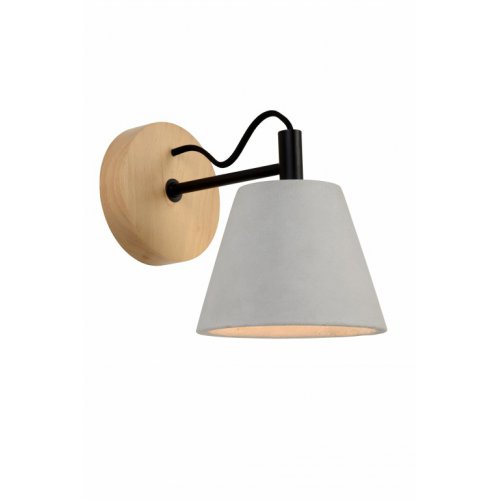 LUCIDE POSSIO Wall Light E14 D15cm H18cm Concrete, nástěnné svítidlo - obrázek