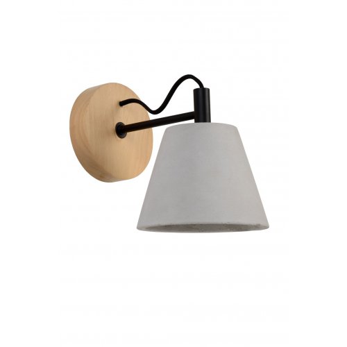 LUCIDE POSSIO Wall Light E14 D15cm H18cm Concrete, nástěnné svítidlo - obrázek