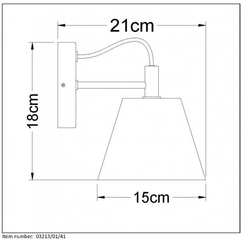 LUCIDE POSSIO Wall Light E14 D15cm H18cm Concrete, nástěnné svítidlo - obrázek