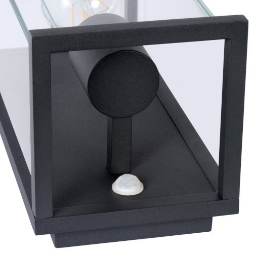 LUCIDE CLAIRE-LED Wall Light + senzor pohybu,  IP54, Black, venkovní svítidlo - obrázek