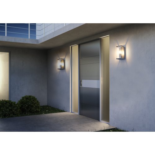 LUCIDE CLAIRE-LED Wall Light + senzor pohybu,  IP54, Black, venkovní svítidlo - obrázek