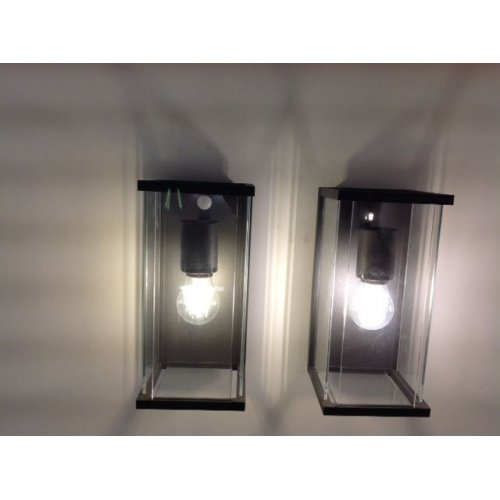 LUCIDE CLAIRE-LED Wall Light + senzor pohybu,  IP54, Black, venkovní svítidlo