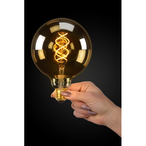 LUCIDE Bulb LED Globe 5W 260LM 2200K D12,5cm Amber, žárovka, zářivka - obrázek