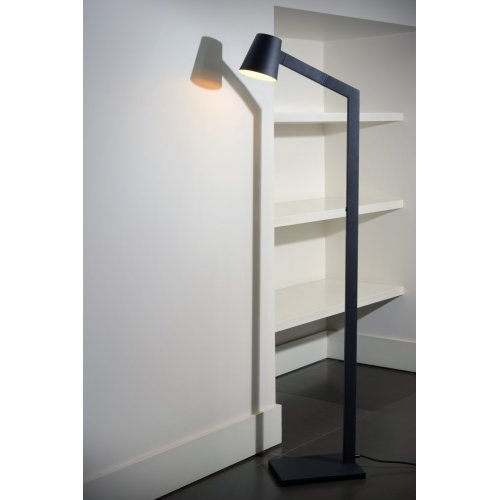 LUCIDE MIZUKO Floor Lamp E14 H150cm Black, stojací lampa - obrázek