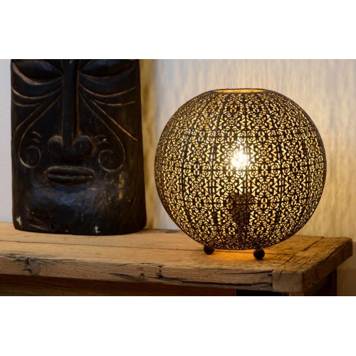 LUCIDE TAHAR Table Lamp E27 D33cm Black, stolní lampa - obrázek