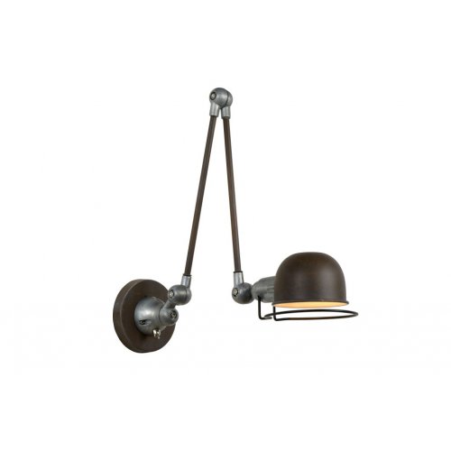 LUCIDE HONORE Wall Light E14 H46cm Rust Brown, nástěnné svítidlo - obrázek