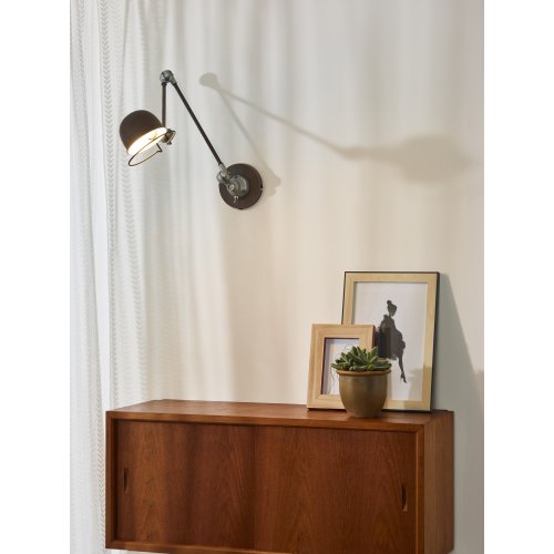 LUCIDE HONORE Wall Light E14 H46cm Rust Brown, nástěnné svítidlo - obrázek