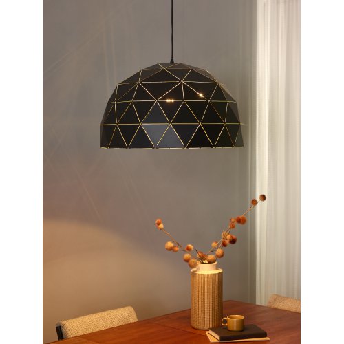 LUCIDE OTONA Pendant E27/60W Black, závěsné svítidlo, lustr - obrázek