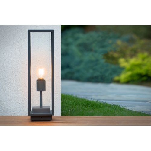 LUCIDE CLAIRE Bollard IP54 1xE27 Max15W L14cm Black, venkovní svítidlo - obrázek