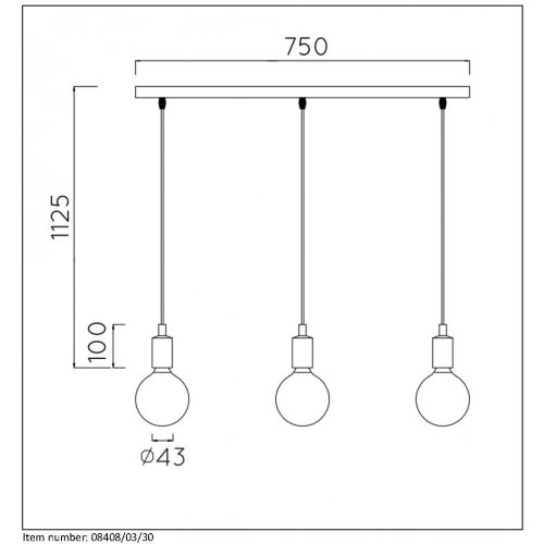 LUCIDE FIX MULTIPLE 3xE27/60W Black, závěsné svítidlo, lustr - obrázek