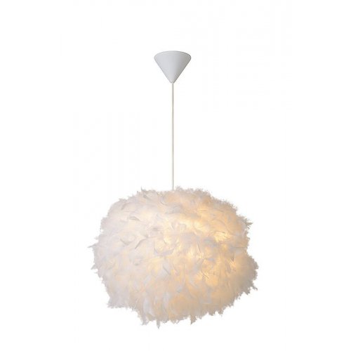 LUCIDE GOOSY SOFT Pendant E27 50cm White, závěsné svítidlo, lustr