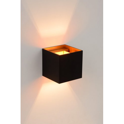 LUCIDE XIO Wall Light Square G9/4W 2700K Black, nástěnné svítidlo - obrázek