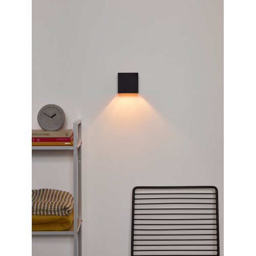 LUCIDE XIO Wall Light Square G9/4W 2700K Black, nástěnné svítidlo - obrázek