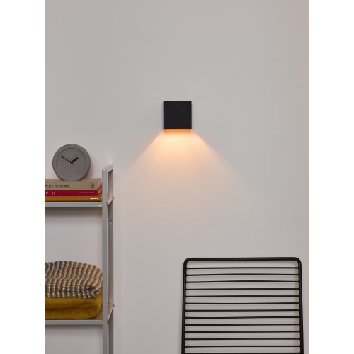 LUCIDE XIO Wall Light Square G9/4W 2700K Black, nástěnné svítidlo - obrázek