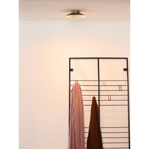 LUCIDE FOSKAL Ceiling Light LED 6W D21,5cm Brass, sropní svítidlo - obrázek