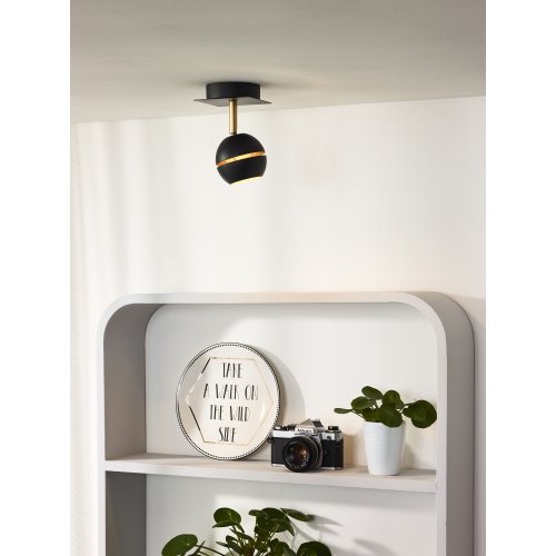 LUCIDE BINARI Spot LED 5W L10 W14.5 H13cm Black, bodové svítidlo, bodovka - obrázek