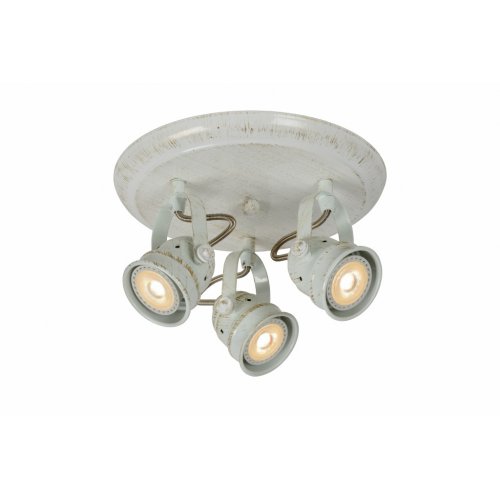 LUCIDE CIGAL Spot LED 3xGU10/5W  2700K Antique White, bodové svítidlo, bodovka