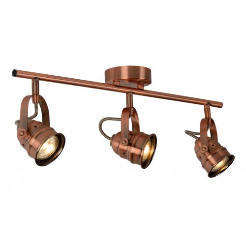 LUCIDE CIGAL Spot LED 3xGU10/5W  2700K Red Copper, bodové svítidlo, bodovka - obrázek