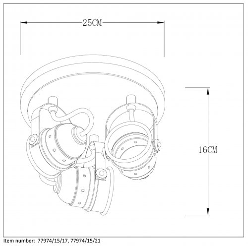 LUCIDE CIGAL Spot LED 3xGU10/5W  2700K Red Copper, bodové svítidlo, bodovka - obrázek