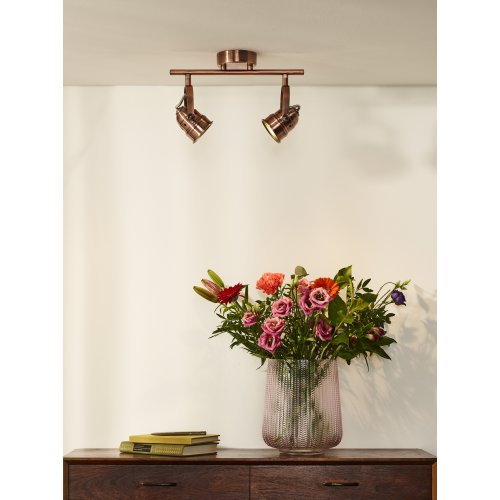 LUCIDE CIGAL Spot LED 2xGU10/5W 2700K Red Copper, bodové svítidlo, bodovka - obrázek