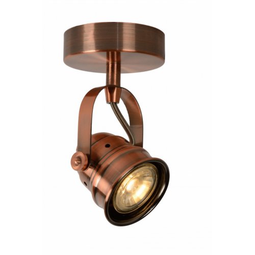 LUCIDE CIGAL Spot LED 1xGU10/5W 2700K Red Copper, bodové svítidlo, bodovka