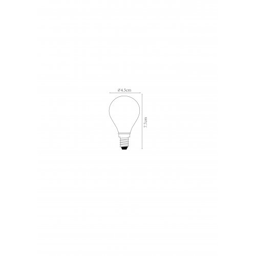 LUCIDE Bulb P45 Filament Dimmable E14 4W 280LM Frosted, žárovka, zářivka - obrázek