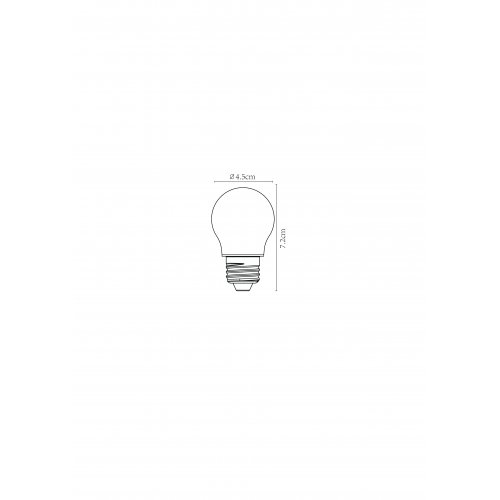 LUCIDE Bulb G45 Filament Dimmable E27 4W 2700K Frosted, žárovka, zářivka - obrázek